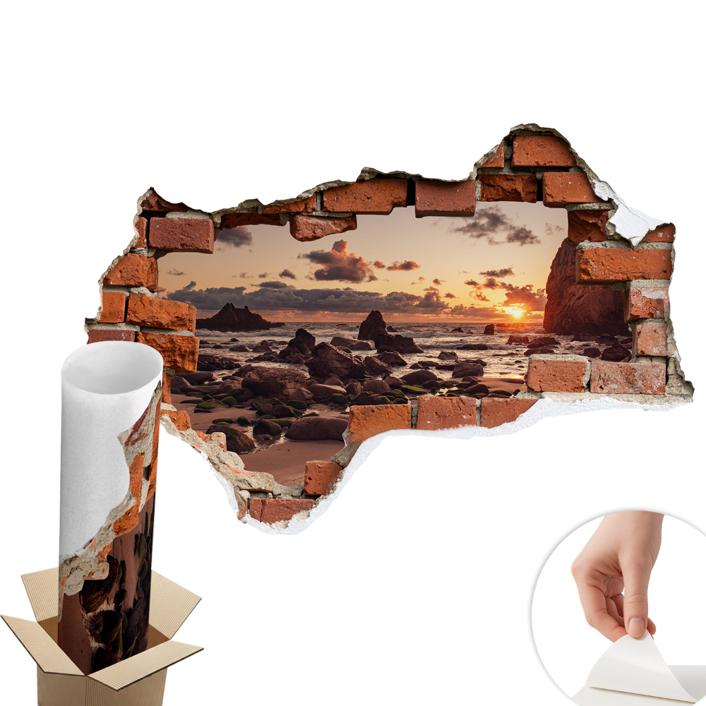 Fototapeta díra ve zdi 130x87 Pobřeží snů