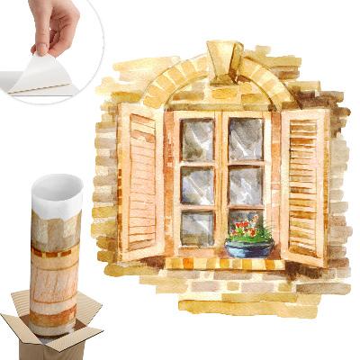 Samolepicí tapeta okno 56x60 Idylické okno