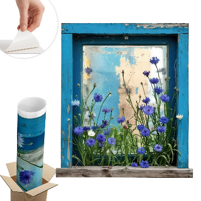 Samolepicí tapeta okno 53x60 Kouzlo venkova