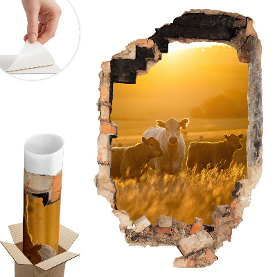 3D samolepka díra 53x80 Venkovská krajina