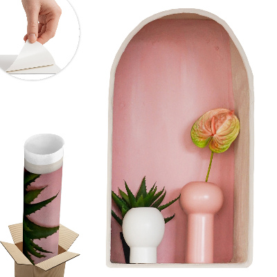 3D nálepka na zeď 46x80 Jemná vegetace