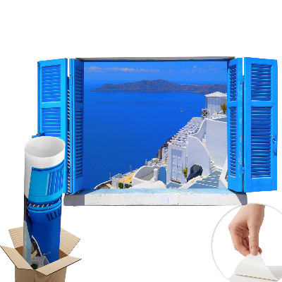 Samolepicí tapeta okno 80x49 Středomořská krajina