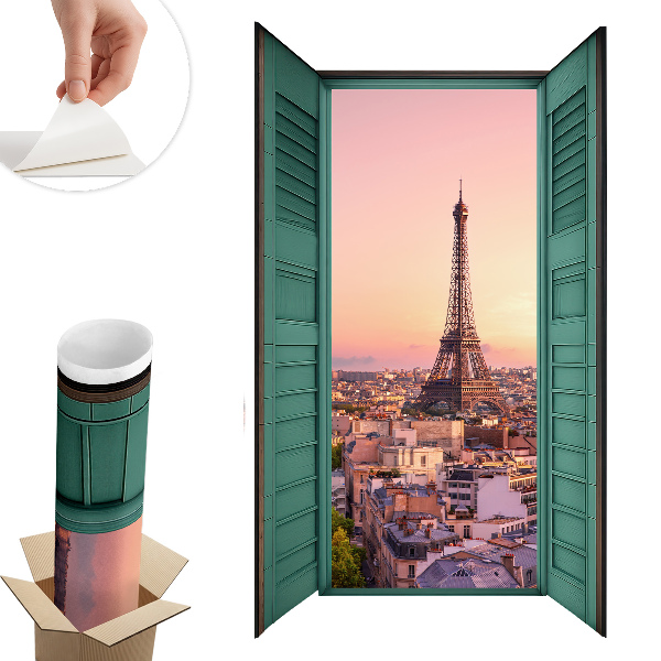 Samolepicí tapeta okno 47x80 Městské okno