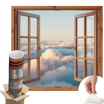 Samolepicí tapeta okno 80x74 Mraky na obloze