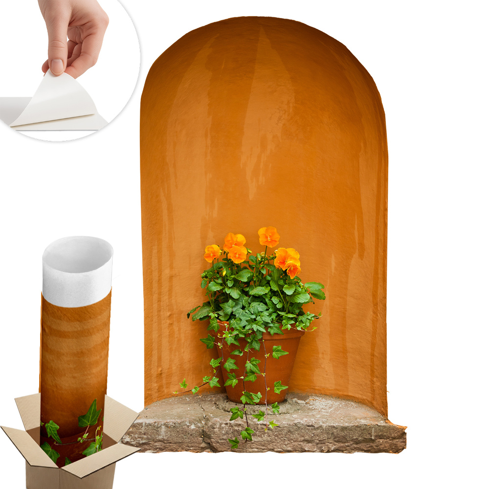 3D nálepka na zeď 52x80 Květiny v květináči