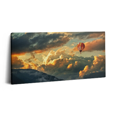 Obraz z fotografie na plátně 100x50 cm Let balónem mezi mraky