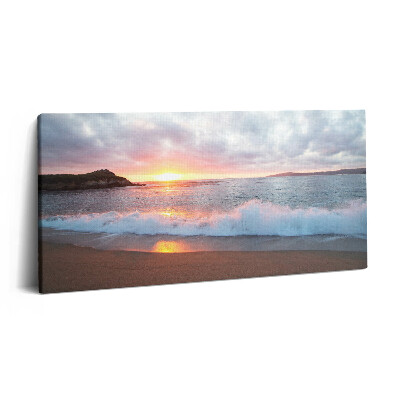 Obraz canvas 100x50 cm Mořská pláž a západ slunce