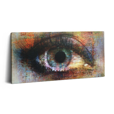 Obraz na plátně 100x50 cm Street art - oko s texturou