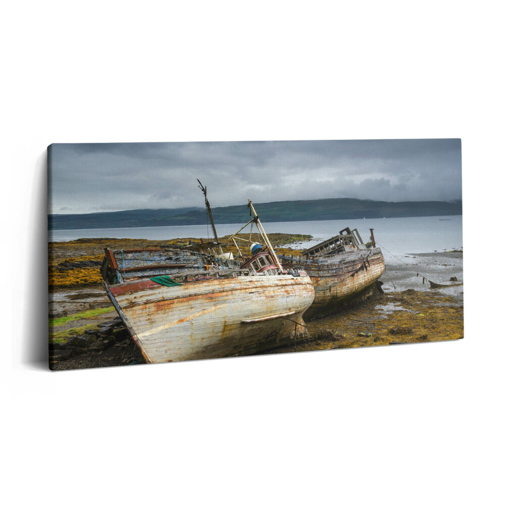 Obraz z fotografie na plátně 100x50 cm Salenská zátoka a lodě