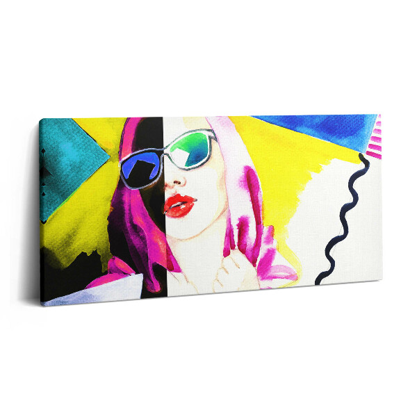 Obraz na plátně 100x50 cm Žena se dvěma tvářemi