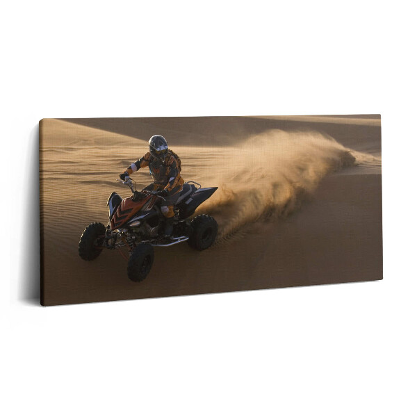 Obraz na plátně 100x50 cm Jízda na čtyřkolce v poušti