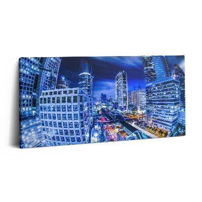 Obraz canvas 100x50 cm Noční pohled na město Bangkok