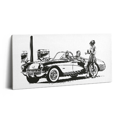 Obraz canvas 100x50 cm Ilustrace retro automobilu