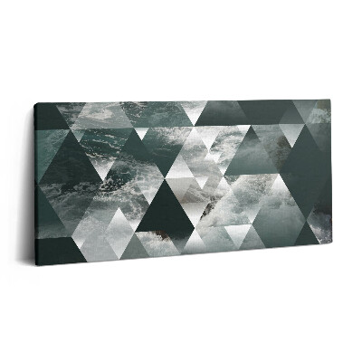Obraz na plátně 100x50 cm Geometrická abstrakce mořských vln