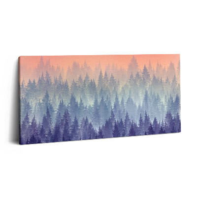 Obraz na plátně 100x50 cm Les v mlze