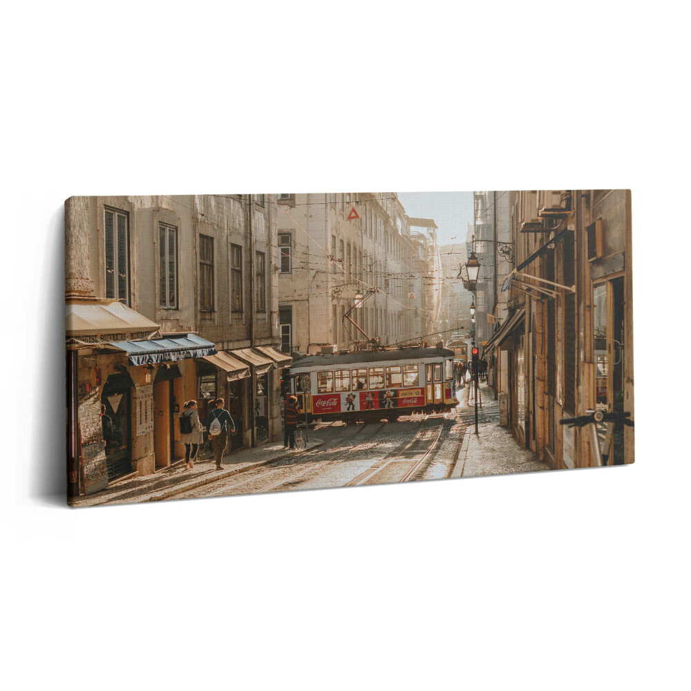 Obraz na plátně 100x50 cm Pohled na Lisabon a tramvaj