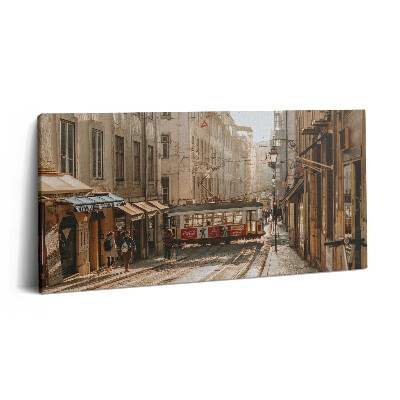 Obraz na plátně 100x50 cm Pohled na Lisabon a tramvaj