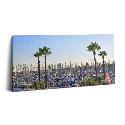 Obraz na plátně 100x50 cm Olympijský přístav v katalánské Barceloně