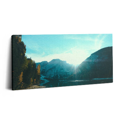 Obraz z fotografie na plátně 100x50 cm Hory a řeka v Polsku