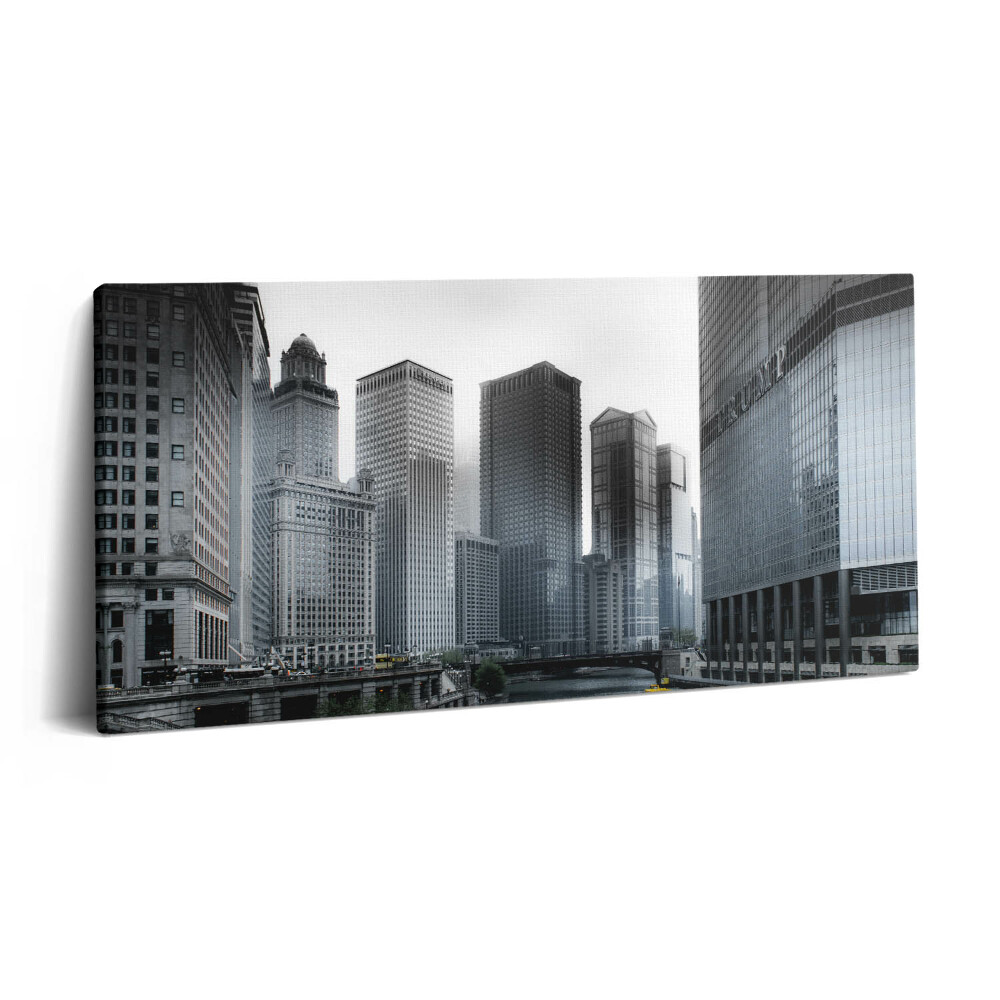 Obraz z fotografie na plátně 100x50 cm Loď s panoramatem