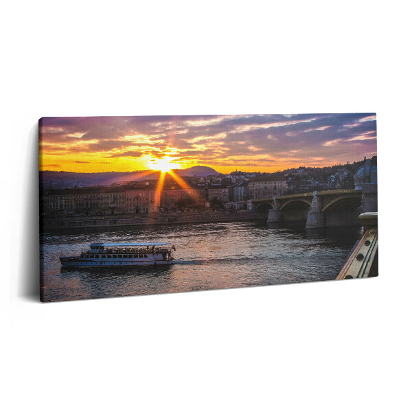 Obraz na plátně 100x50 cm Loď z Budapešti