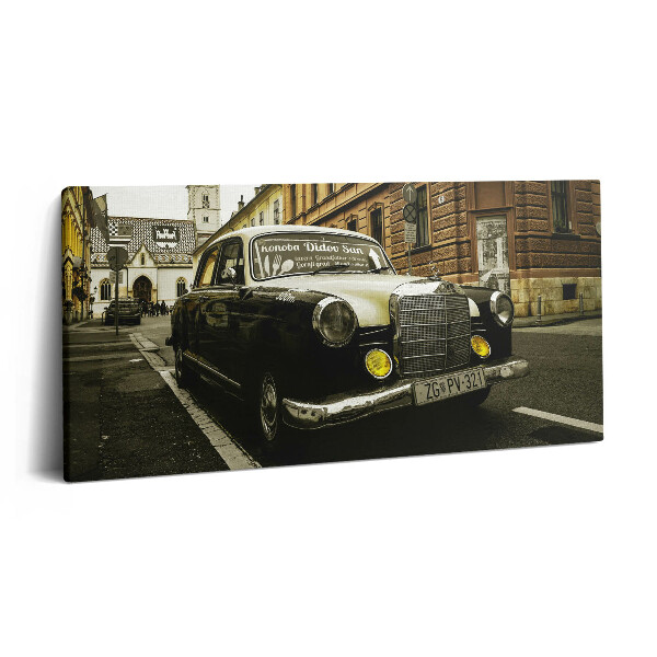 Obraz na plátně 100x50 cm Starý mercedes ze Záhřebu