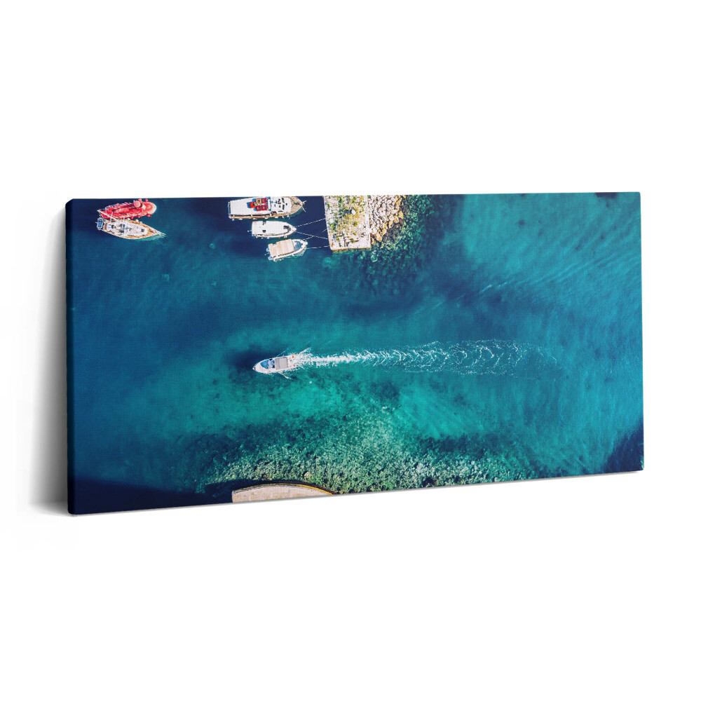 Obraz z fotografie na plátně 100x50 cm Lodě na moři