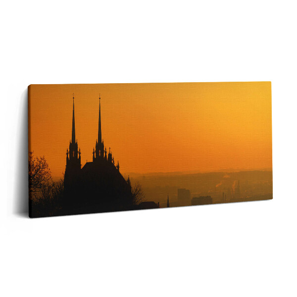 Obraz z fotografie na plátně 100x50 cm Pohled na brněnskou katedrálu