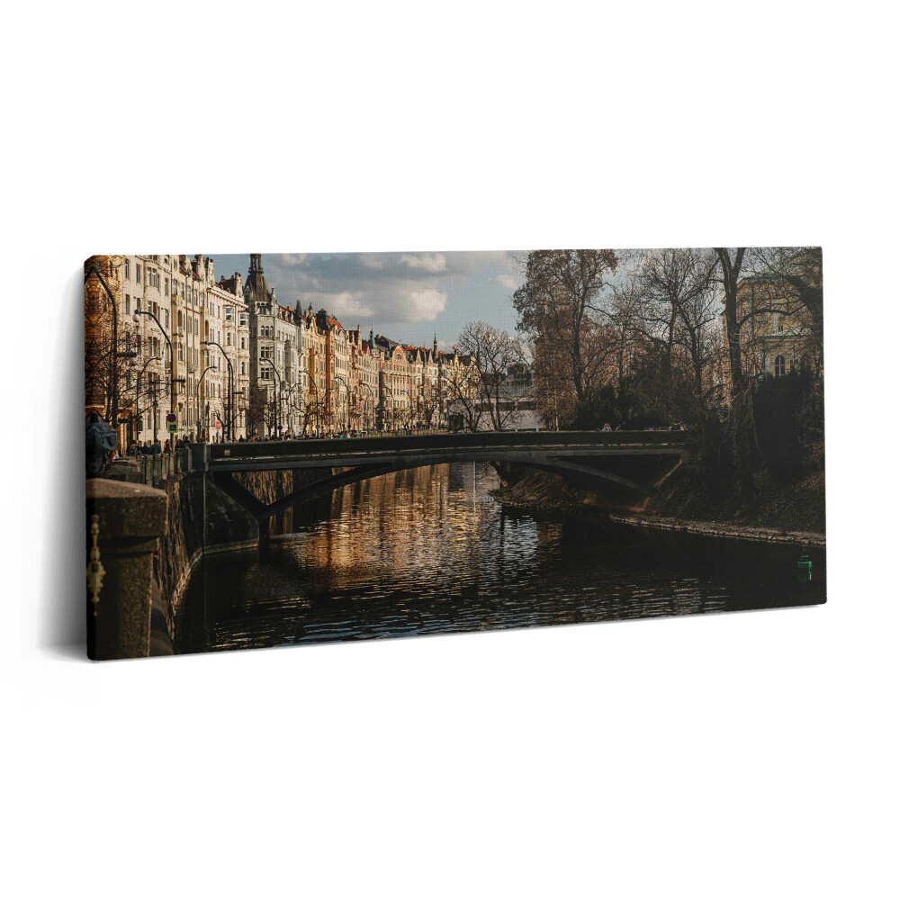 Obraz z fotografie na plátně 100x50 cm Panorama Prahy