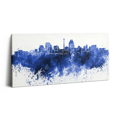 Obraz canvas 100x50 cm Akvarelové panorama San Antonia
