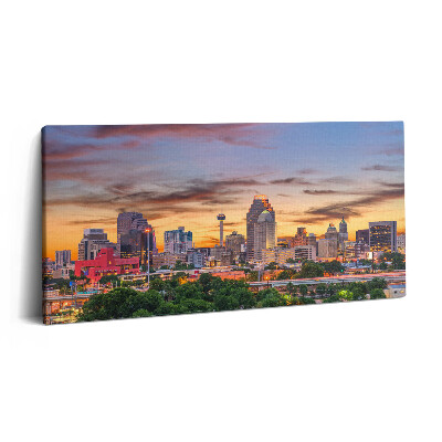 Obraz na plátně 100x50 cm San Antonio při západu slunce