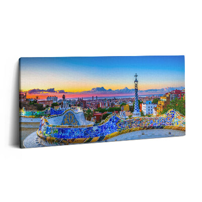 Obraz z fotografie na plátně 100x50 cm Panorama španělského města