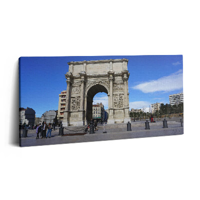 Obraz z fotografie na plátně 100x50 cm Vítězný oblouk v Marseille, Francie