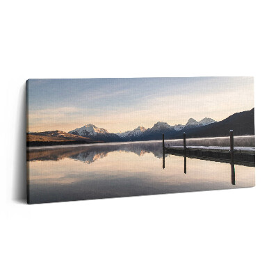 Obraz na plátně 120x60 cm Jezero a horské molo