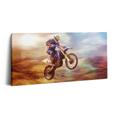 Obraz canvas 120x60 cm Cyklista v poušti