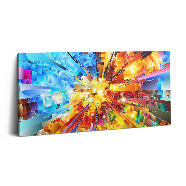 Obraz canvas 120x60 cm 3D kompozice se sytými barvami