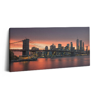 Obraz z fotografie na plátně 120x60 cm East River v New Yorku