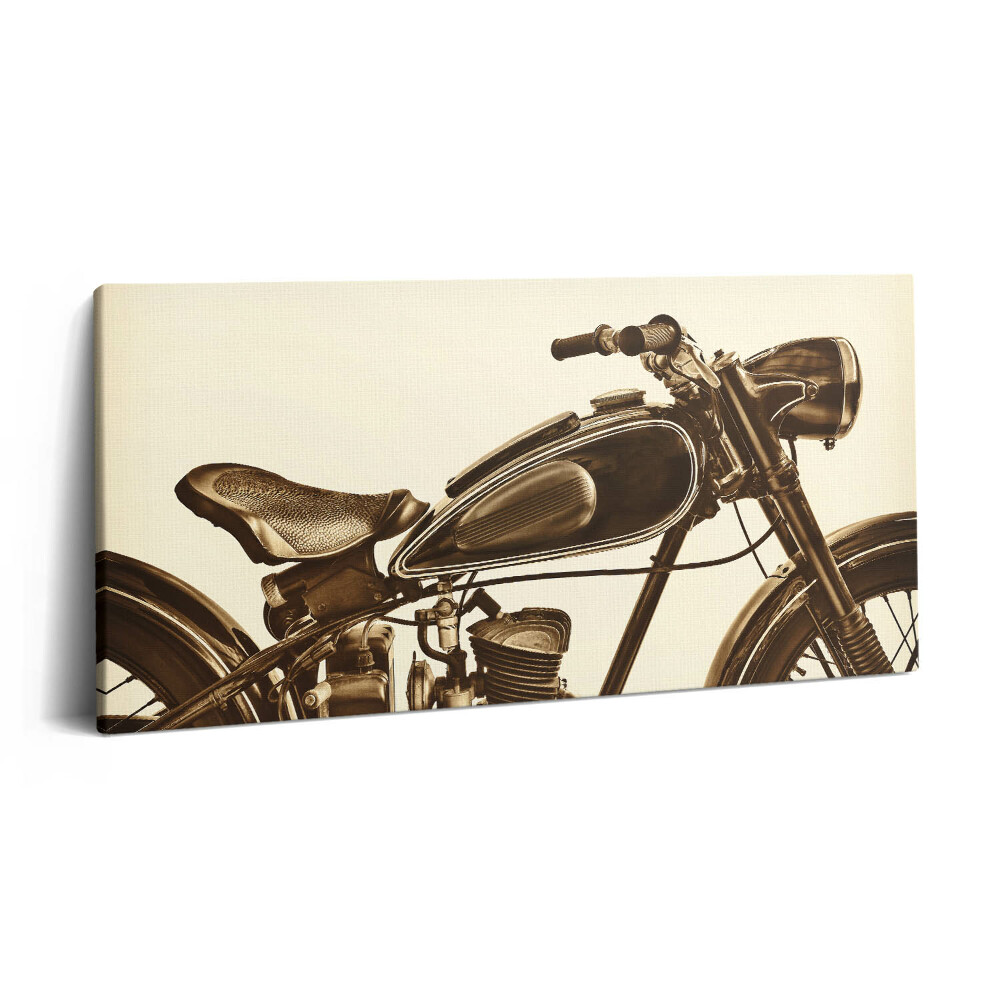 Obraz na plátně 120x60 cm Retro sépie - motorka ve vintage stylu