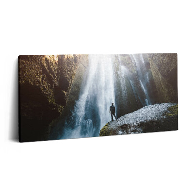 Obraz canvas 120x60 cm Pohled na vodopád Gljufrabui