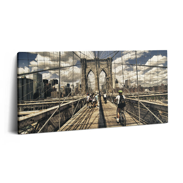 Obraz na plátně 120x60 cm Pohled na Brooklynský most v New Yorku