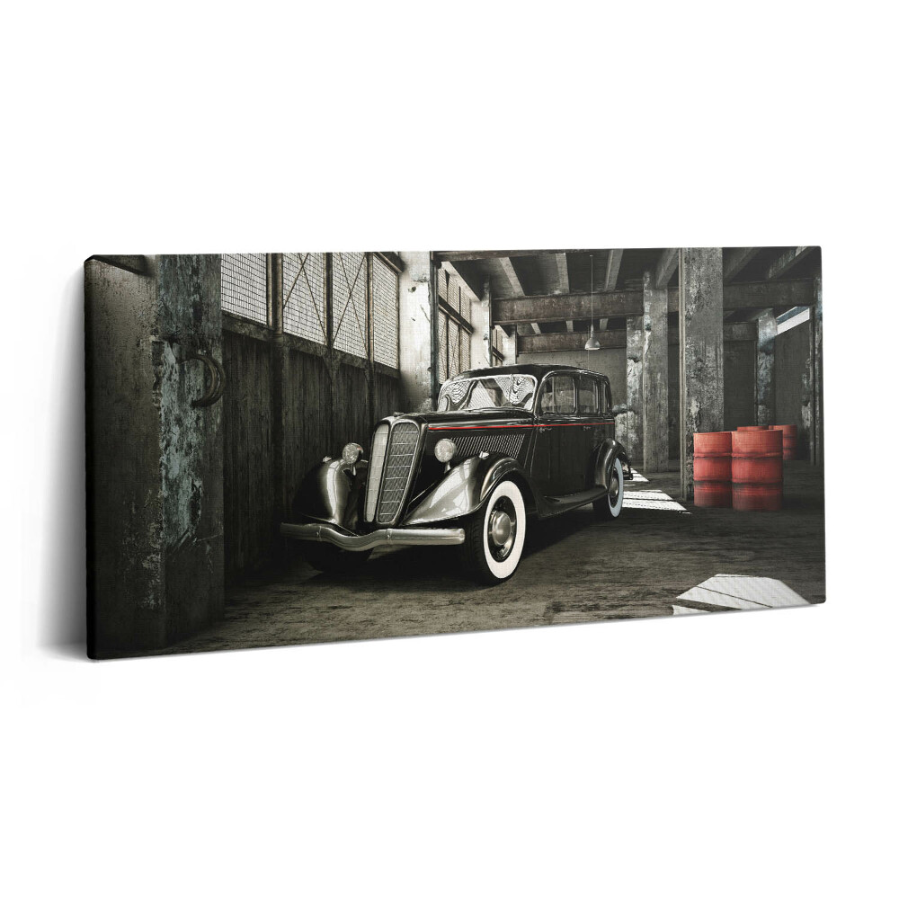 Obraz canvas 120x60 cm Klasické auto ve staré továrně