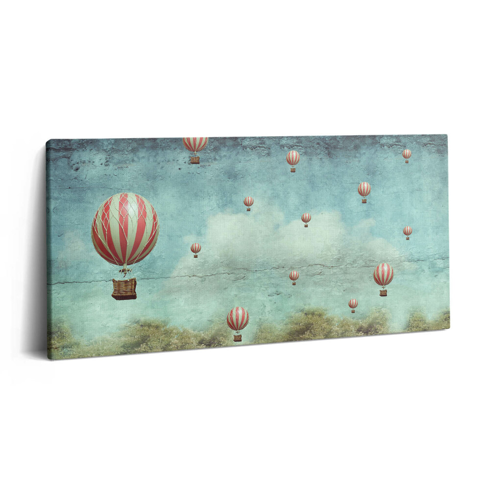 Obraz z fotografie na plátně 120x60 cm Balóny létající na obloze