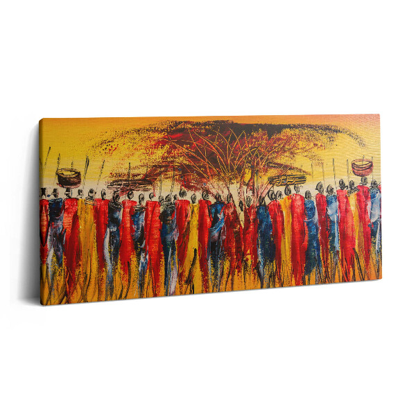 Obraz na plátně 120x60 cm Africký kmen v Keni