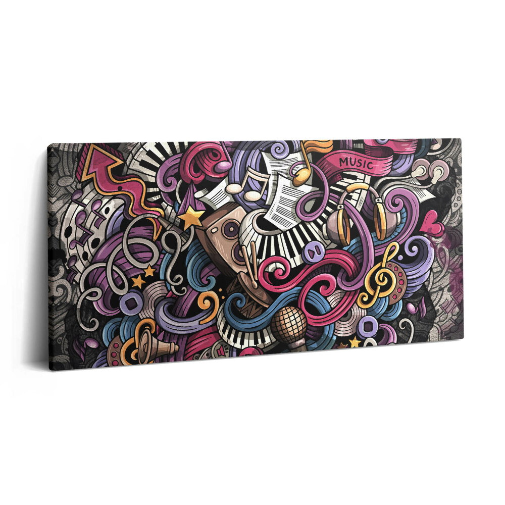 Obraz na plátně 120x60 cm Hudební nástroje