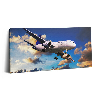 Obraz na plátně 120x60 cm Letadlo v oblacích