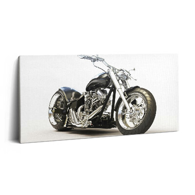 Obraz z fotografie na plátně 120x60 cm Černá motorka