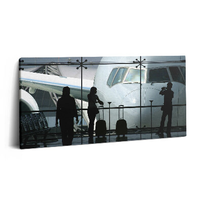 Obraz canvas 120x60 cm Cestující čekající na letadlo