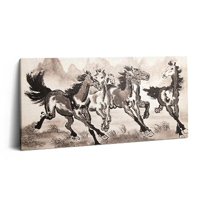 Obraz na plátně 120x60 cm Cválající koně
