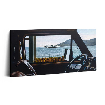 Obraz na plátně 120x60 cm Dovolená autem a na nábřeží