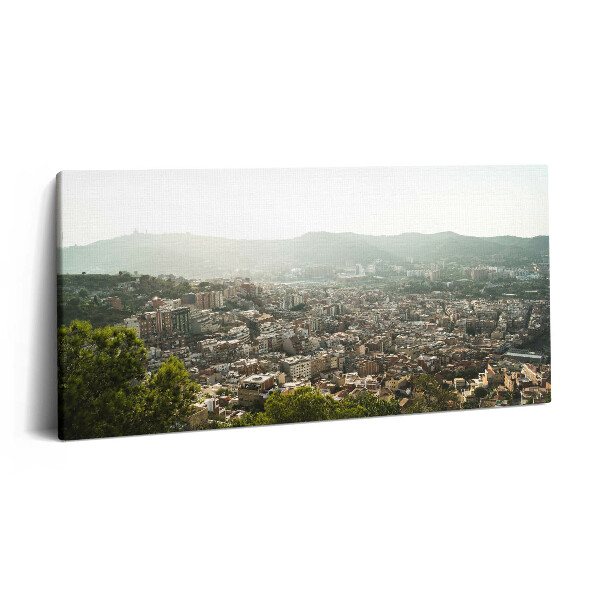 Obraz canvas 120x60 cm Panorama Barcelony na Montjuicu
